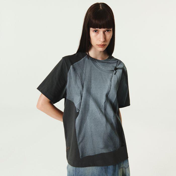 [KIMMATIN] TROMPELOEIL PRINTING TOP (2 COLORS)