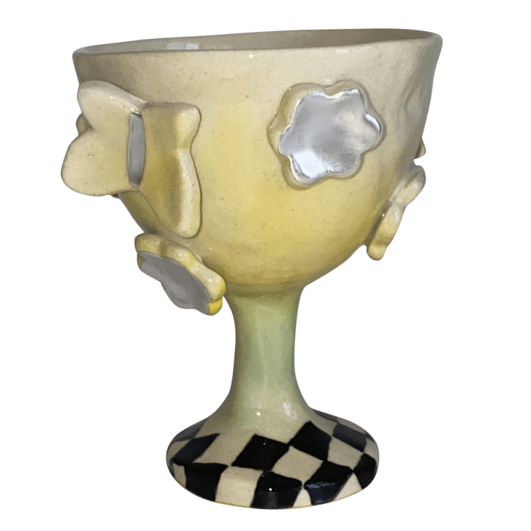 FLOWER CHECKERBOARD BOWL