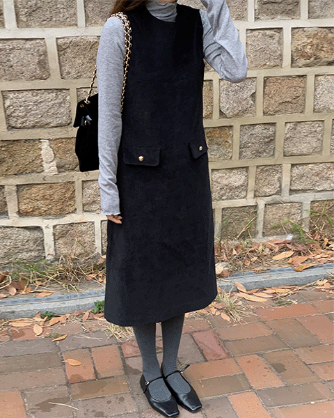 레오니 코듀로이 롱 원피스