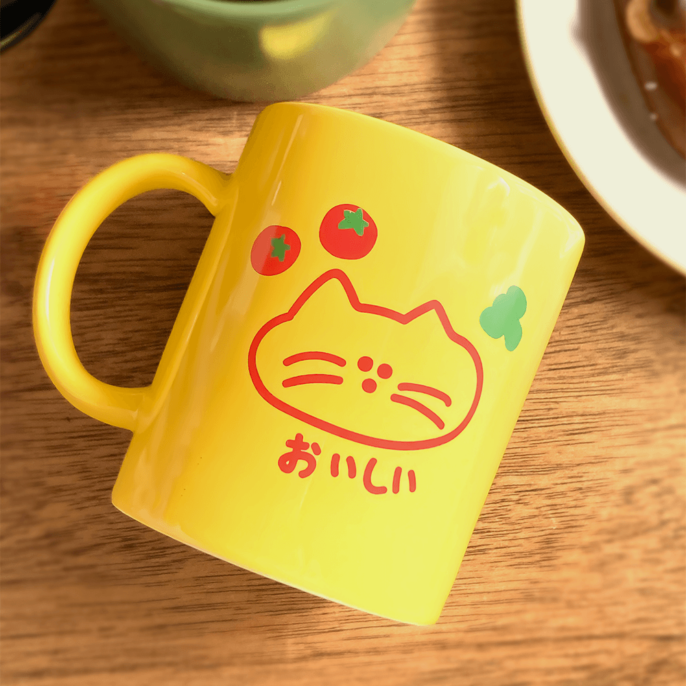 오므라이스냥 머그컵 귀여운 고양이 홈카페 생일 자취 이사 집들이 컵 선물