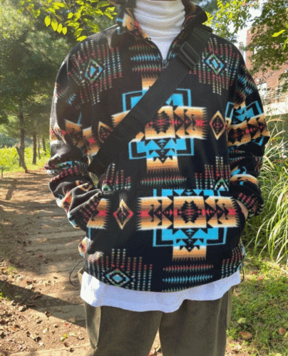 인디언 플리스 아노락