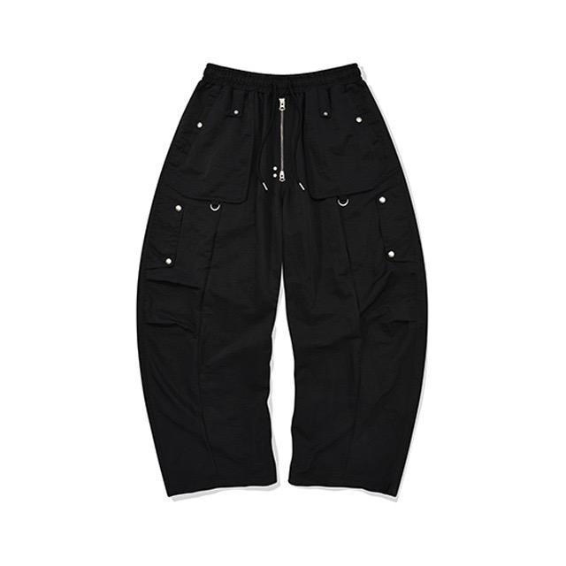 Flap Pocket Wide Pants/Black
