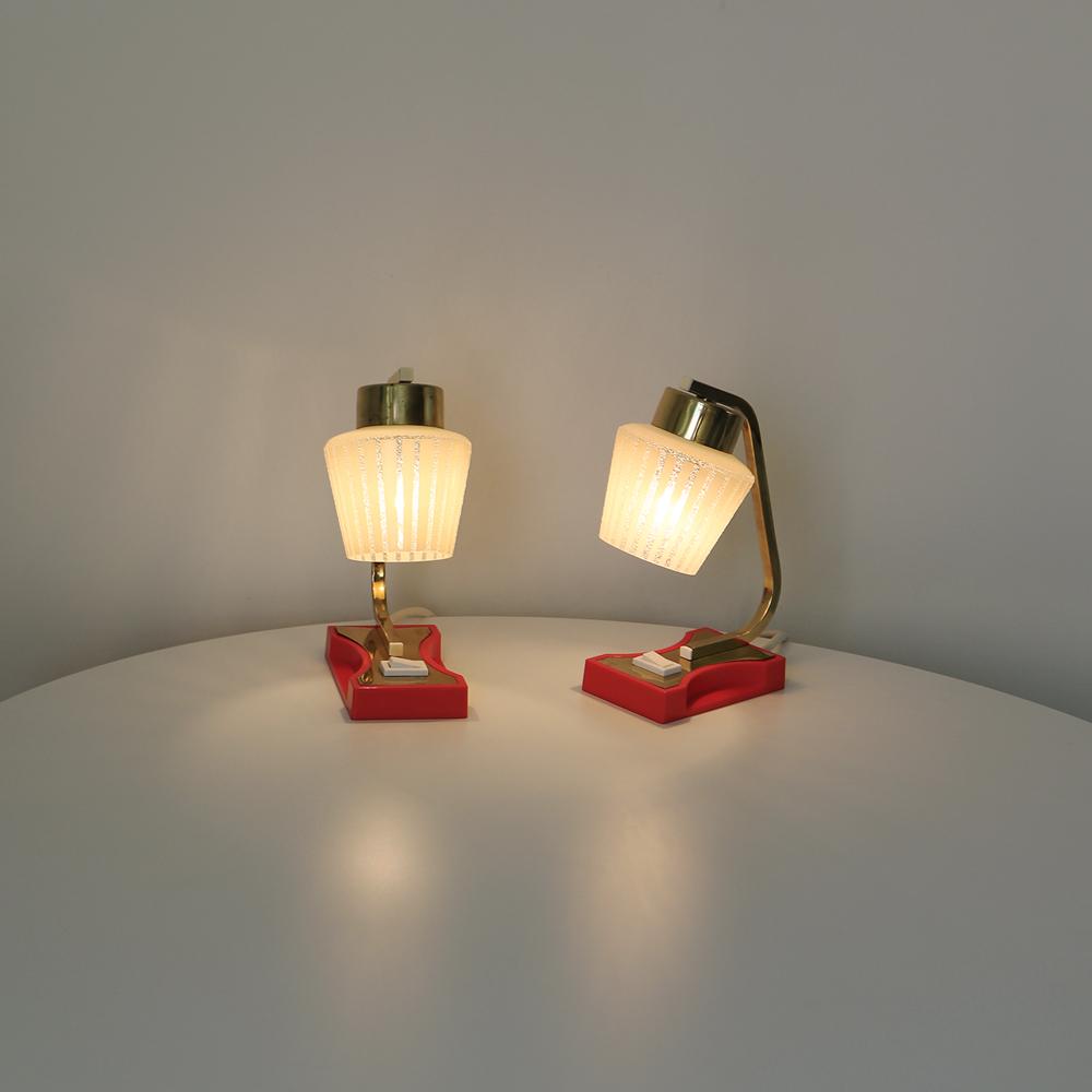 1970s Germany Red bedside neck lamp