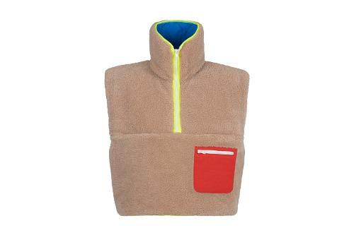 베이지 주아 플리스패딩 베스트