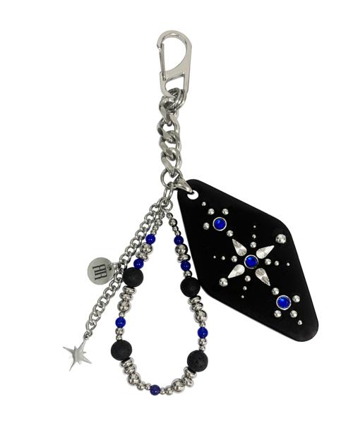 MORGAN WESTERN ORNAMENT KEY RING / BLUE&BLACK