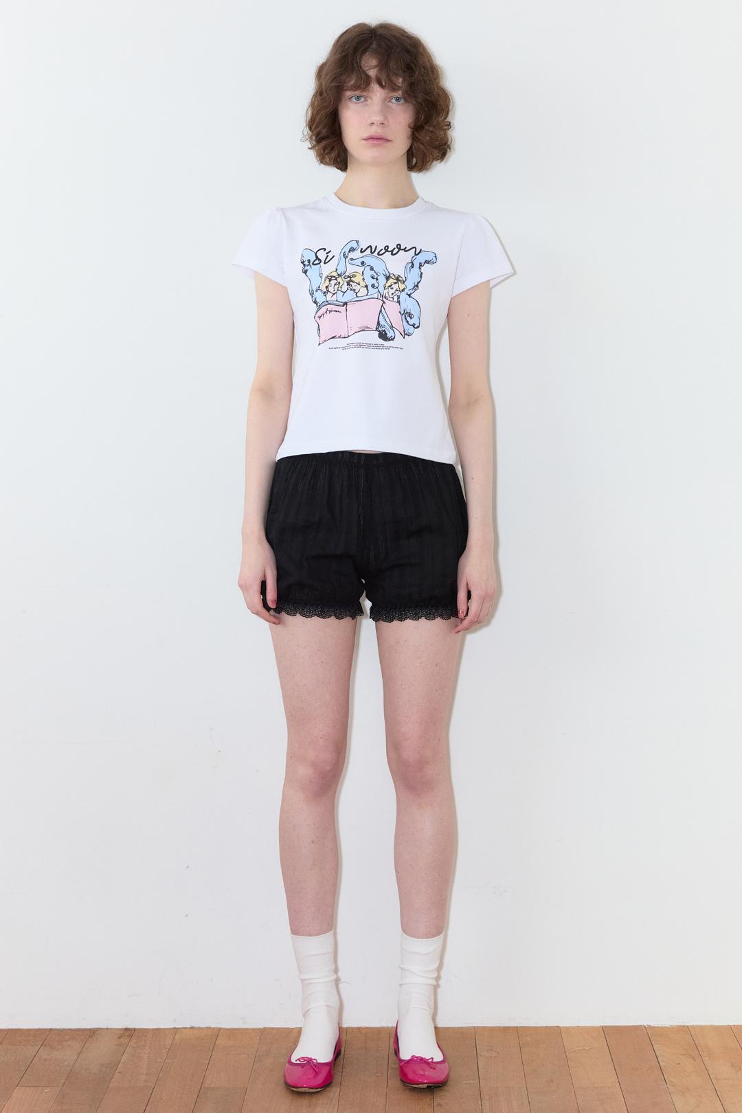 Sinoon Angel Puff T-Shirt (White)