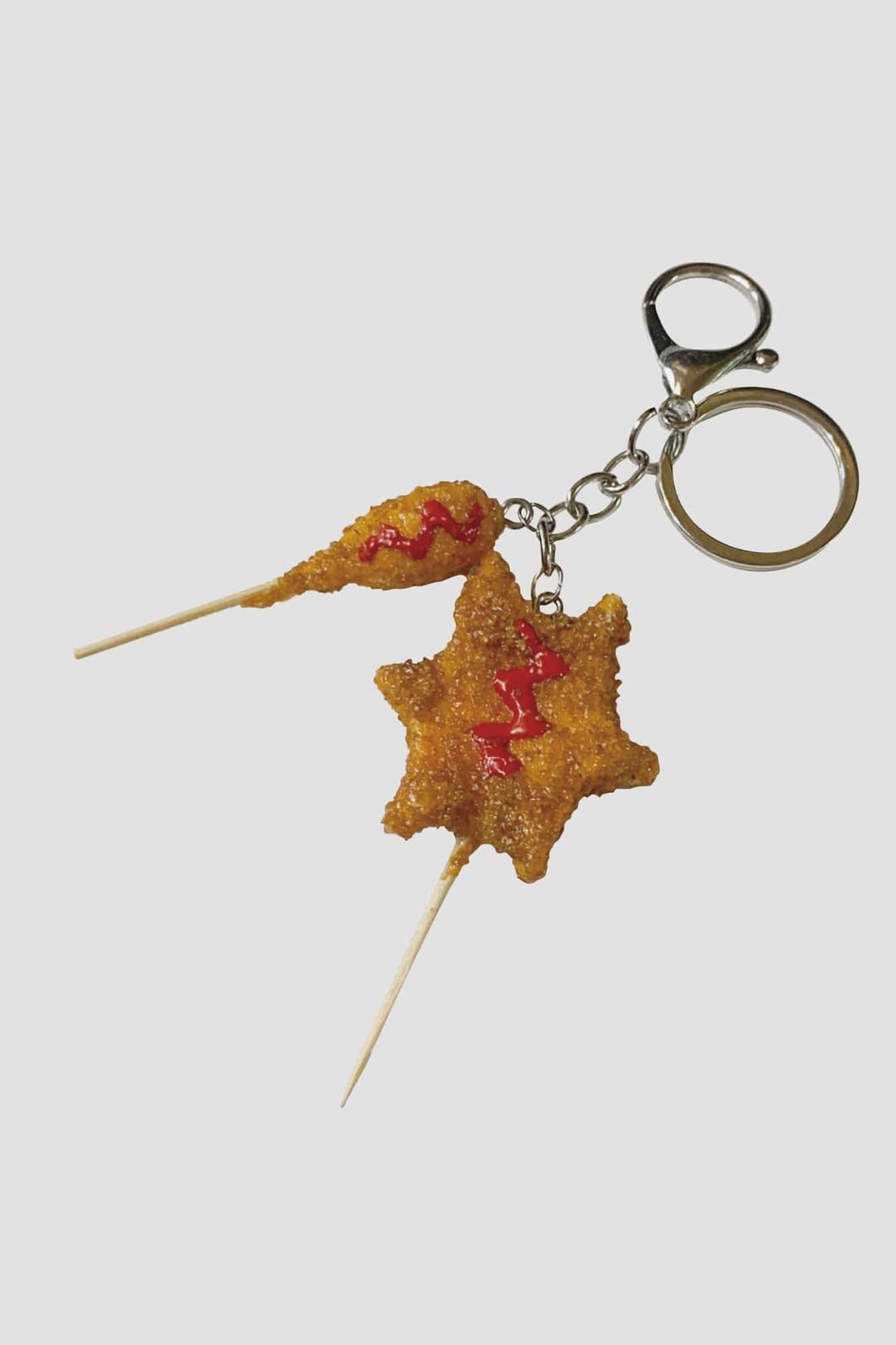 hot dog katsu keyring