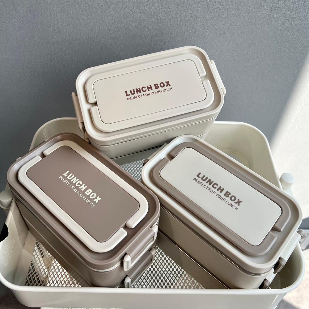 잔디반디 직장인 스텐 도시락통 전자레인지 2단 소풍 보온 피크닉 초등학생 어린이  런치박스 : 잔디반디