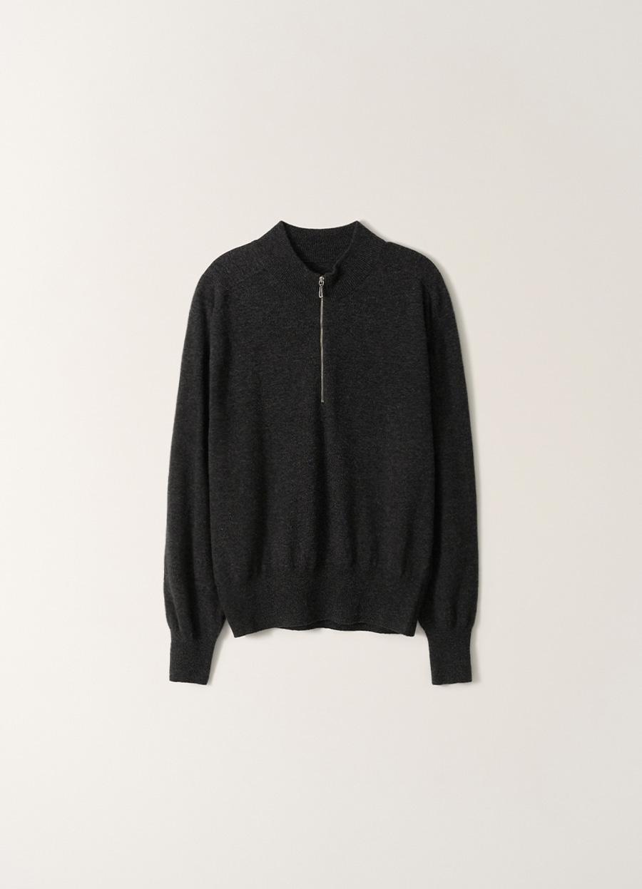 Lane Half Zip knit (Charcoal)