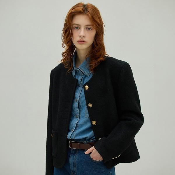 Wool Boucle Tweed Jacket_3Color