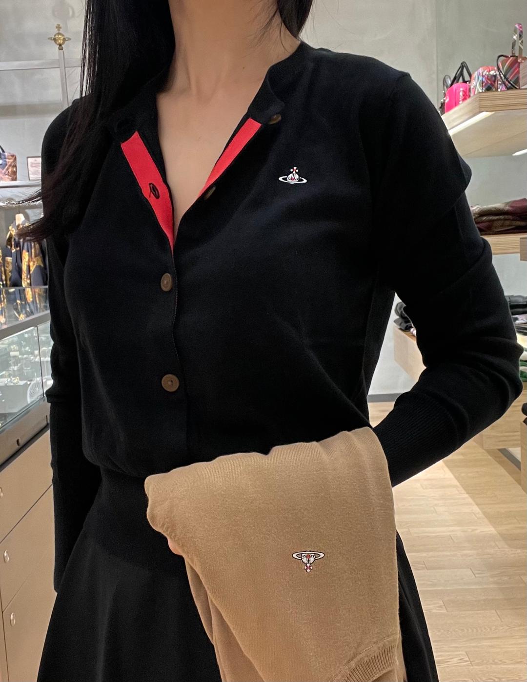 비비안웨스트우드 ORB 로고 포인트 베이직 가디건(4컬러)