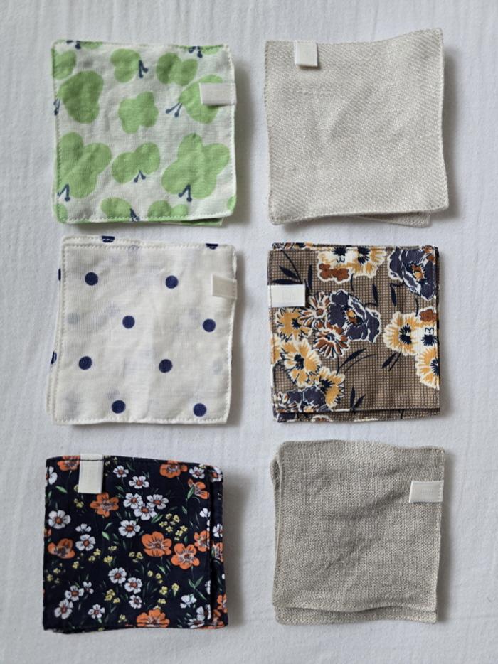 흰_ 컵 받침  2장세트