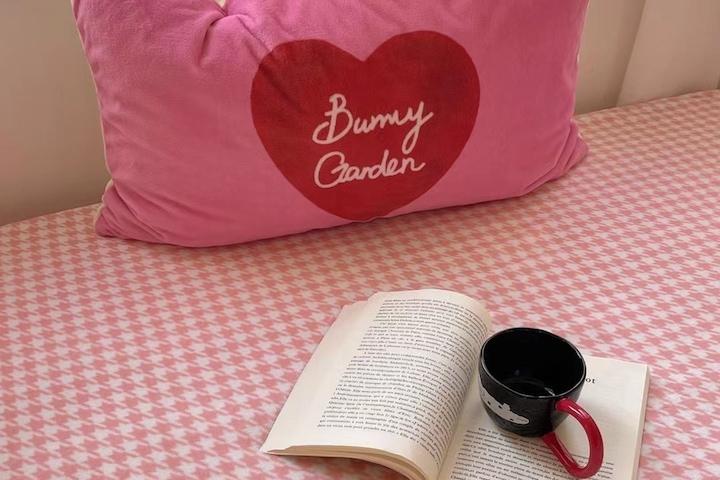 소프트 나염 귀여운 벨벳 베개 커버 E