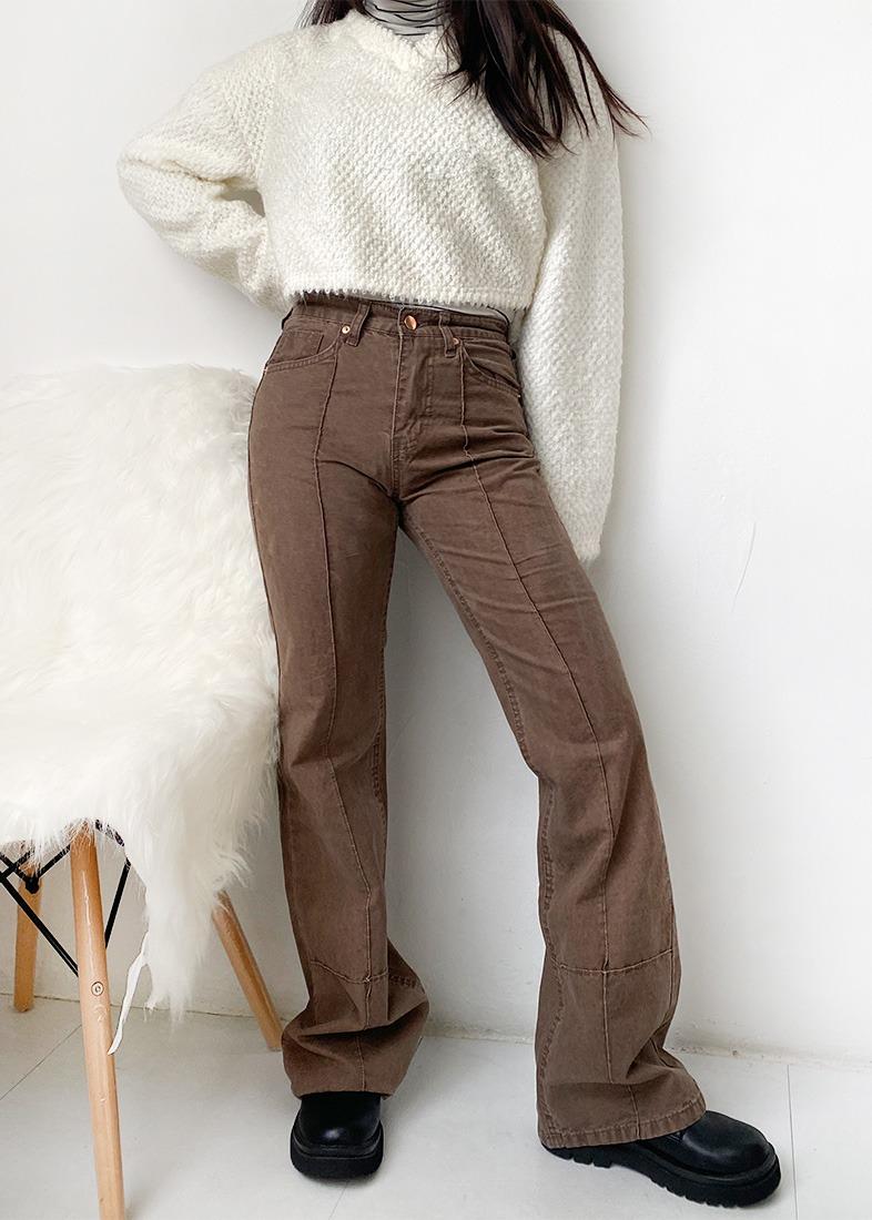 빈티지 라이닝 부츠컷 팬츠