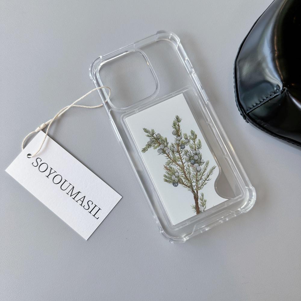 블루베리 카드수납젤리하드폰케이스