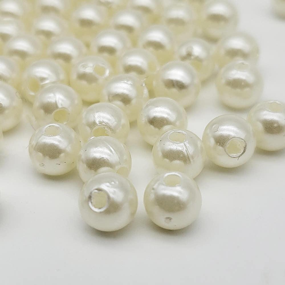 크림 아크릴진주 6mm (1개)