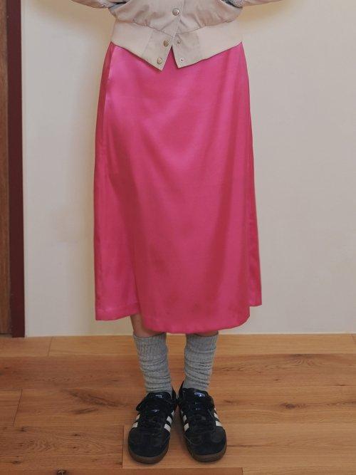 머메이드 사틴 스커트 푸시아