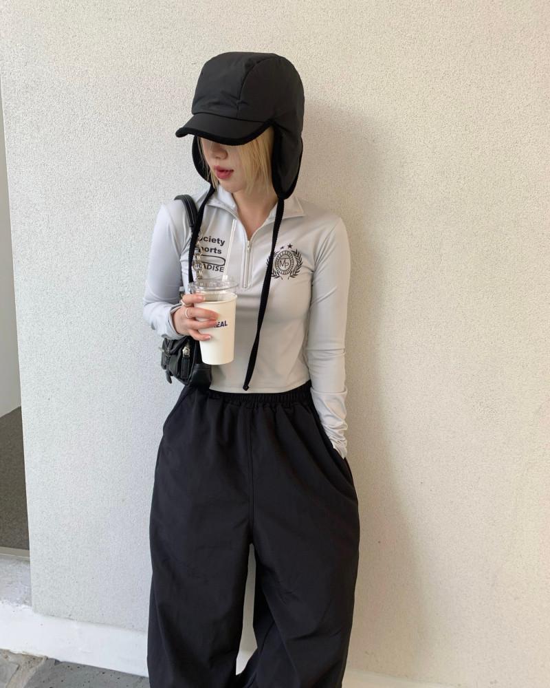 크롭 저지 하프집업 2color