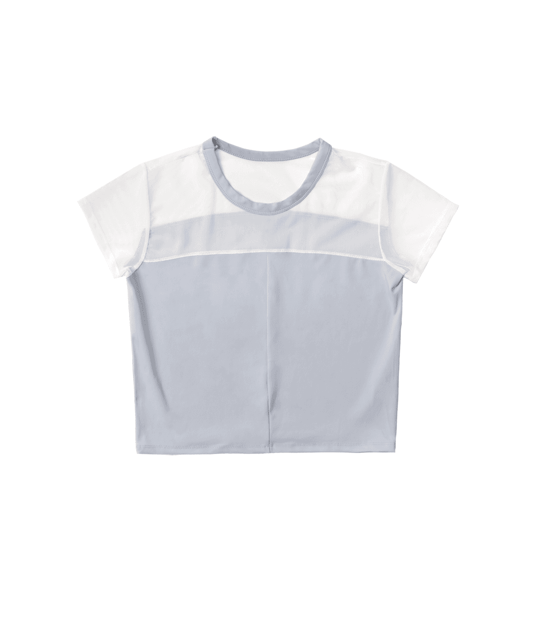 Half Sheer Jersey T / Grey
