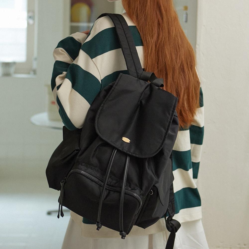 POCKET NYLON BACKPACK_BLACK