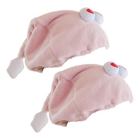 에이홉 두손이 자유로운 머리말리기 수건 IT03, 핑크, 2개 - 헤어타월/헤어터번 | 쿠팡