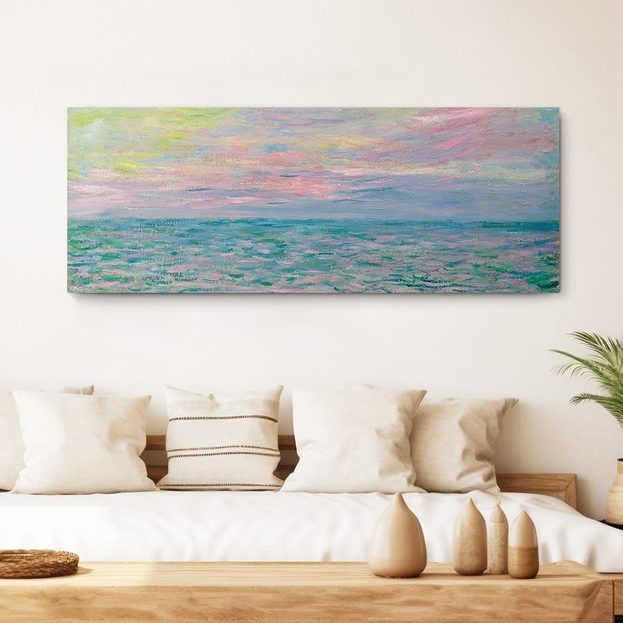 푸르빌의 일몰,넓은바다 클로드 모네 대형 와이드 인테리어 캔버스 액자