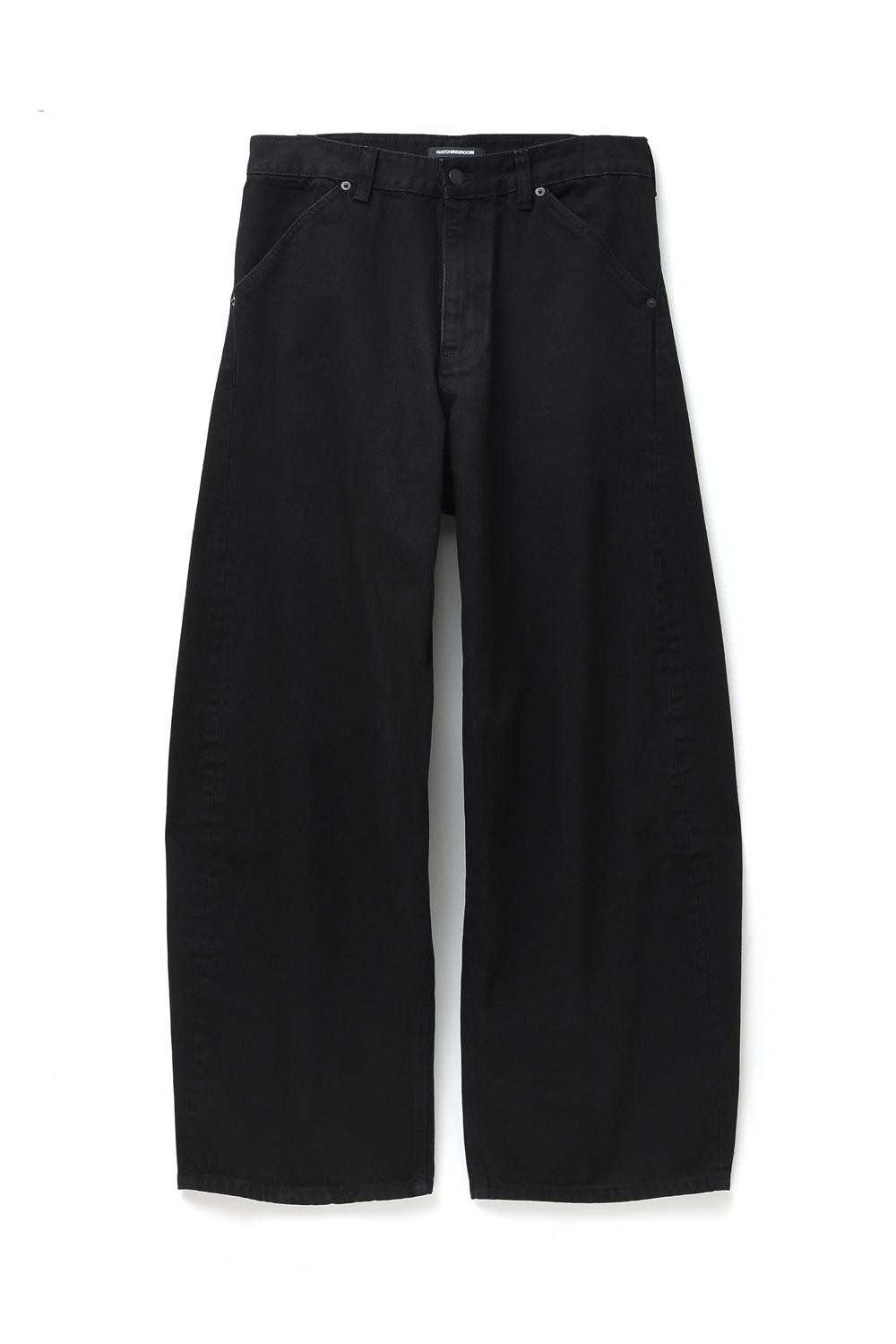 Wide Curve Jeans Jet Black