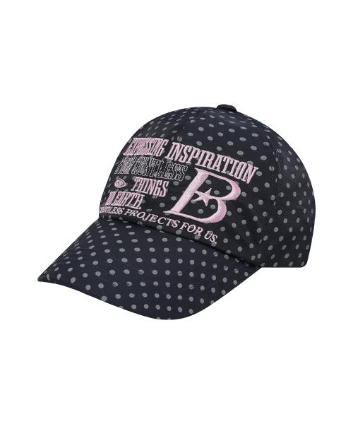 B LOGO 볼캡 [도트 네이비]