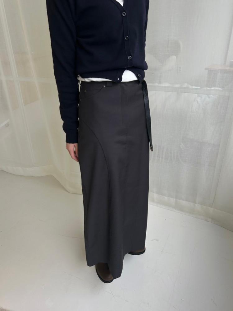 푸어샵 슬림 맥시 스커트