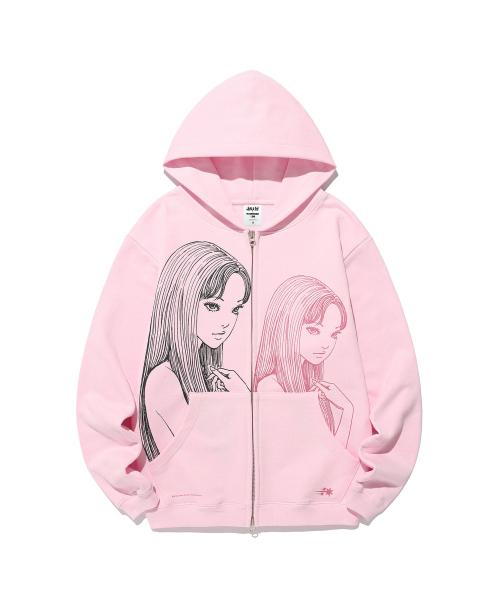 JUNJI ITO MANIAC TOMIE GLITTER HOODIE ZIP UP_PINK(NG2FSUM484B)