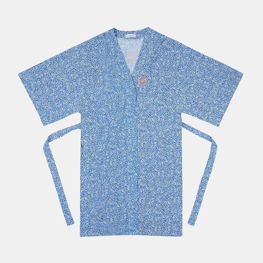 flower print shower gown_blue