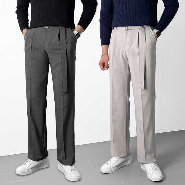 세미와이드 밸트 슬랙스 (4color) 4388