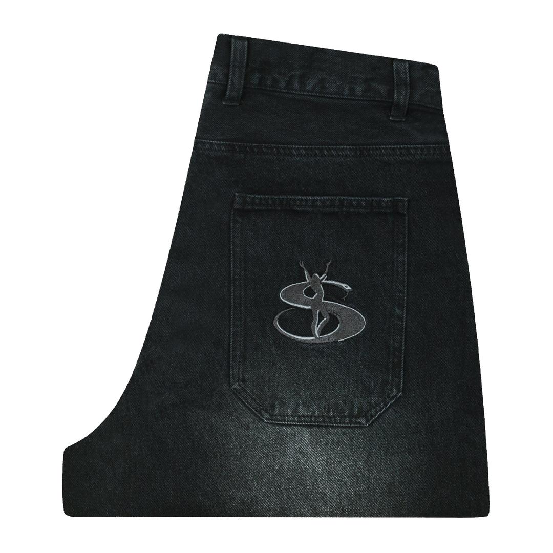 Faded Phantasy Jeans (Black) - S