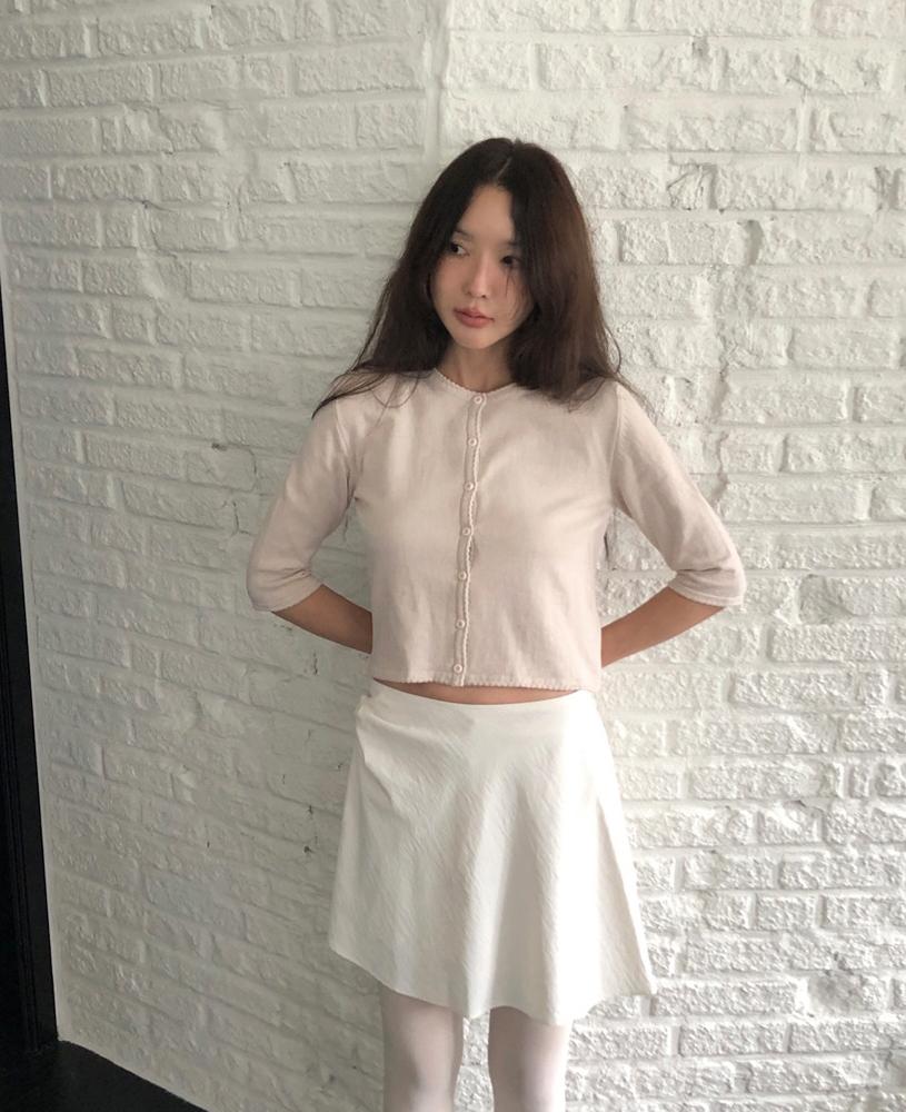 메이비베이비 [Dearest] Ballerine Cardigan (페일핑크)