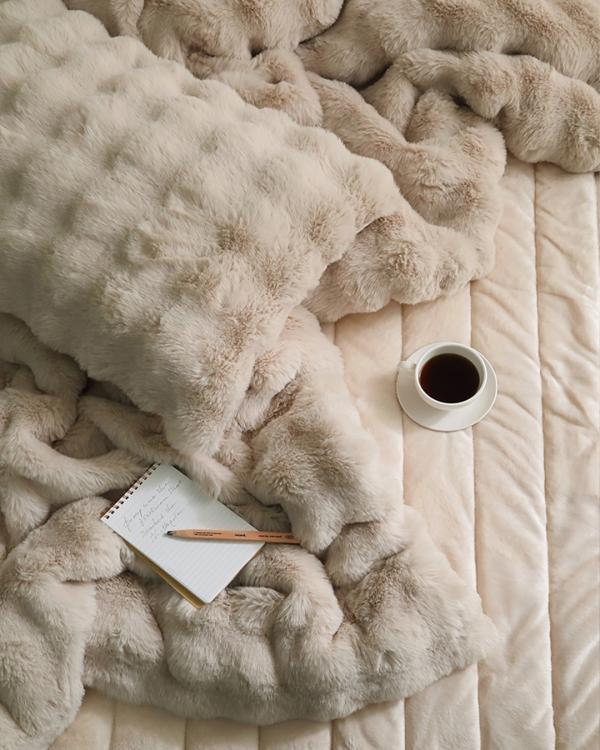 레브 30mm 프리미엄 장모 극세사 차렵이불 -3컬러 [S/SS,Q/K]