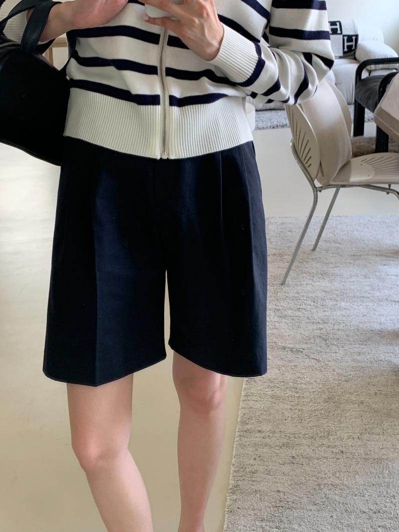 레지 하프 핀턱 팬츠 (3 color)