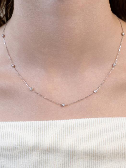 (실버925) 베젤 라인 목걸이 NZ2524