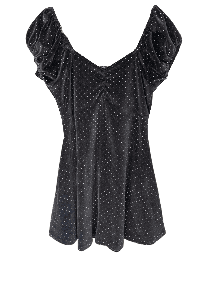 gleam dot ops :벨벳 도트 원피스