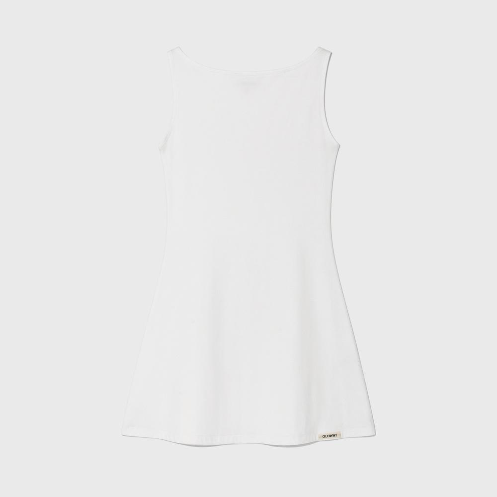 GIRLFRIEND SLEEVELESS MINI DRESS (WHITE)
