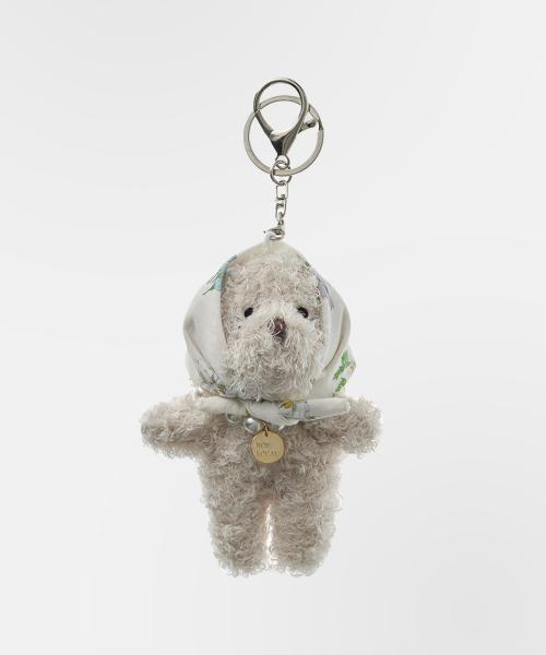 [논로컬 X 이하여백] Hair Kerchief Bear keyring - Light Beige