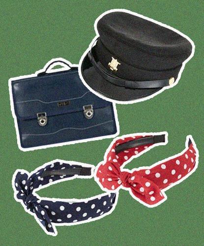 [대여] 복고 가방/모자/헤어밴드♡졸업사진 졸사 컨셉 스냅 옛날교복 교련복 코스프레 코스튬 놀이공원 할로윈