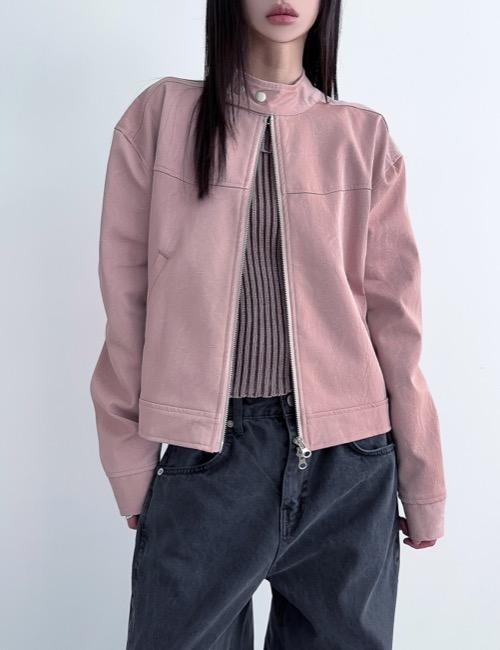 vintage leather rider jacket