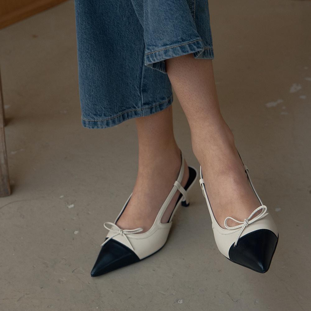 [단독] weave leather slingback_4 color