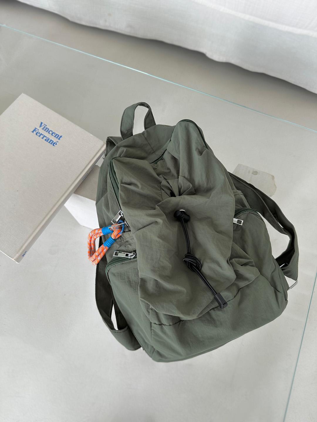 (가벼운백팩 2탄!) 경량 바스락 텀블러 나일론 스트링 여행 배낭