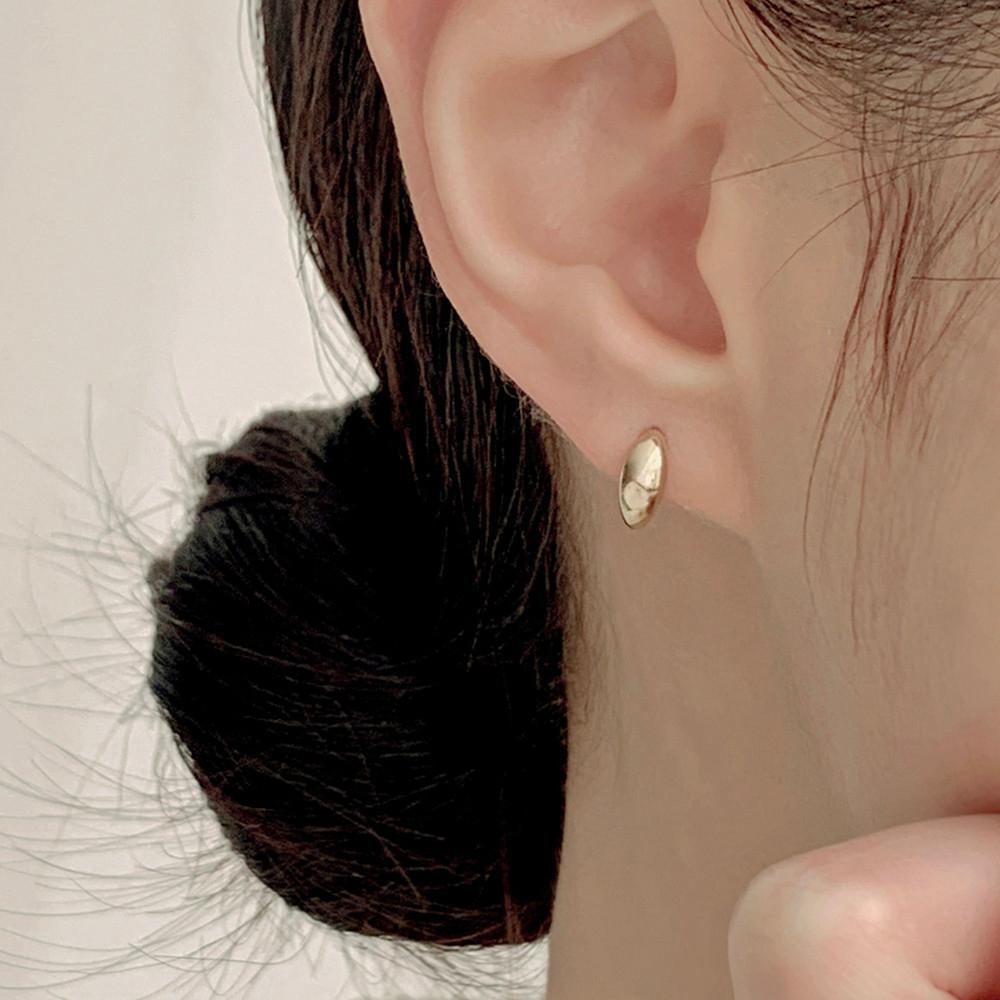 14k 젤리빈 원터치 링 귀걸이 볼륨 볼드 귀걸이 : 루미르주얼리