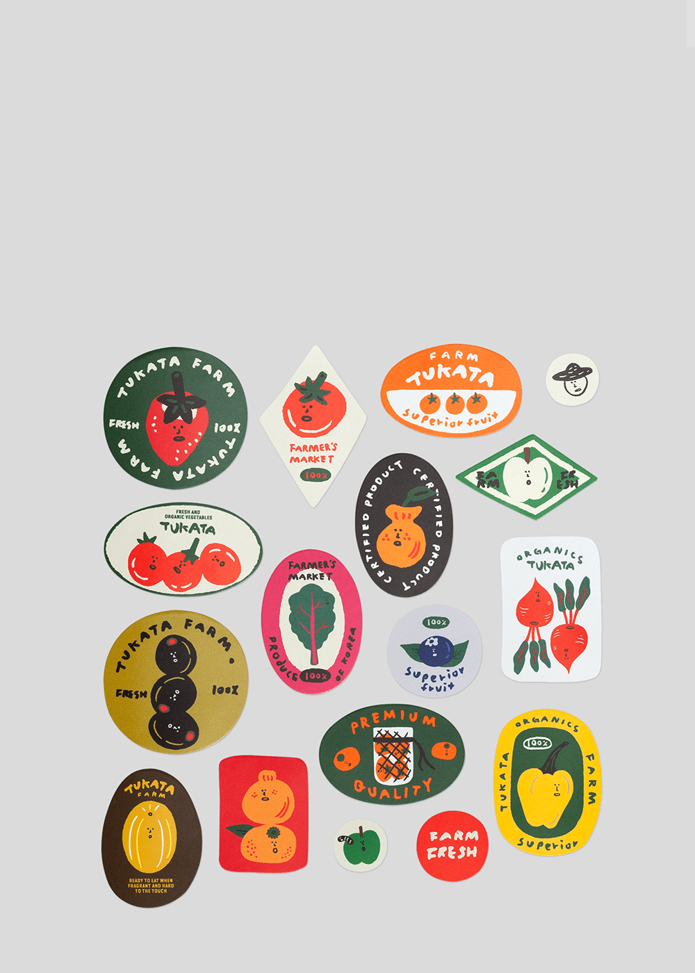 TUKATA FARM Stickers (fruit)