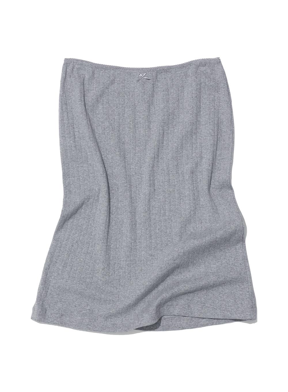 [WOMEN] PWC LACE TRIM EYELET MIDI SKIRT_MELANGE