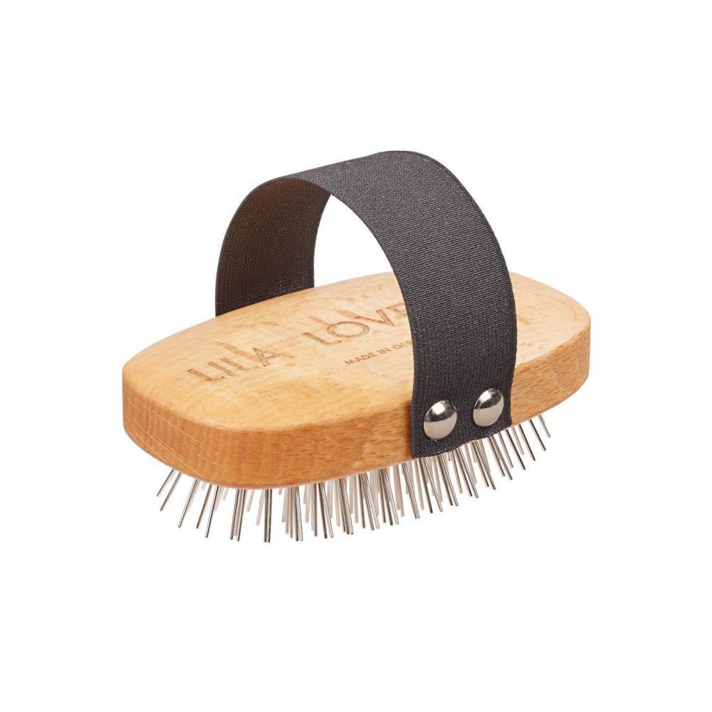 롱헤어브러쉬 ( 장모종브러시 고양이빗 강아지그루밍 반려동물핀브러쉬 유기농너도밤나무)