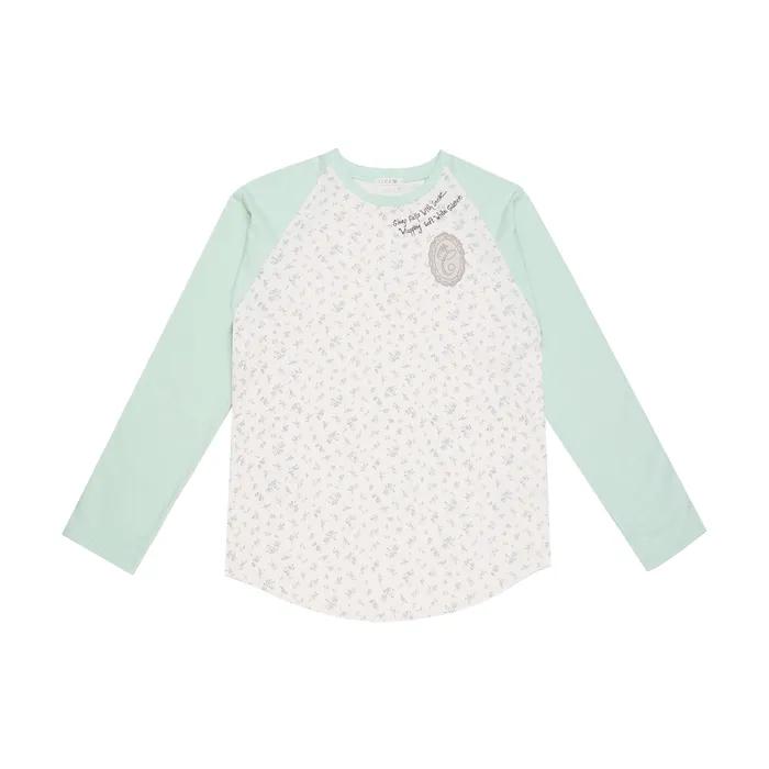 [3차] Sleep Well T-Shirt Mint & Blue Flower