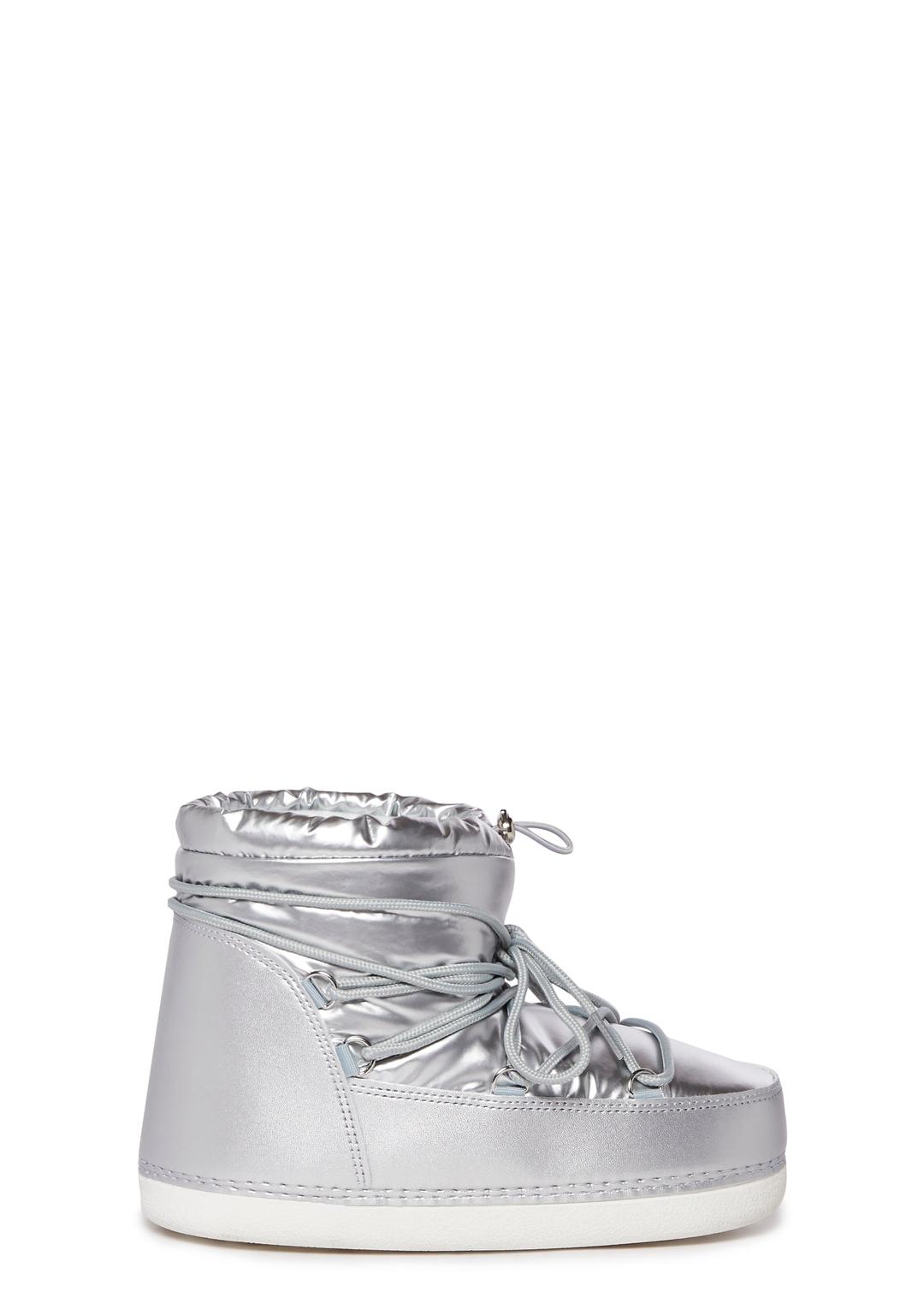 Zuri Metallic Snow Ankle Boots - SILVER / US 5